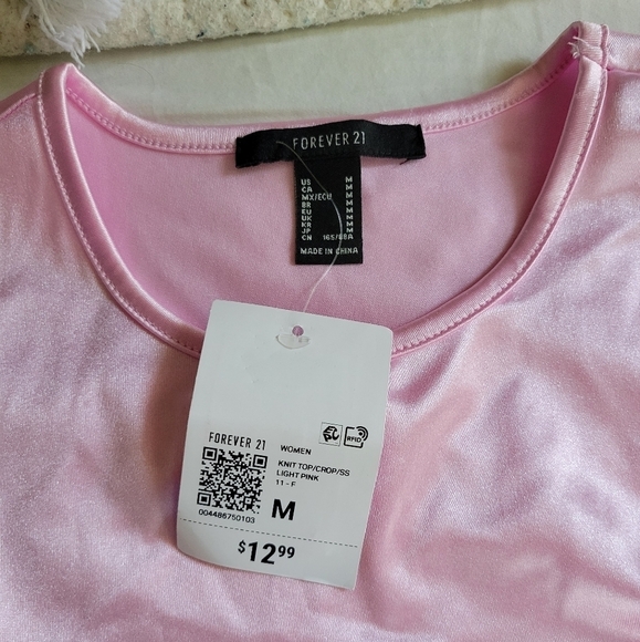 Forever 21 NWT Pink satin crop top - Picture 7 of 7